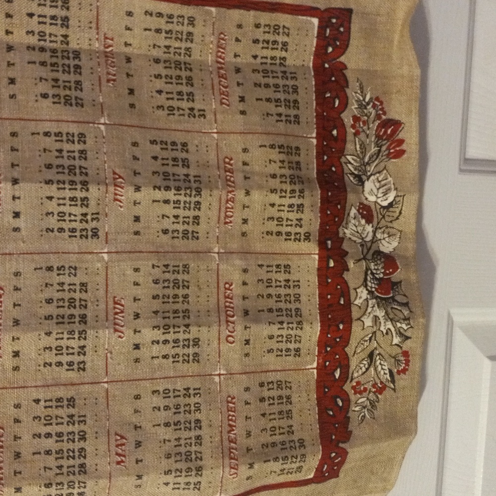 1969 calendar towel - Picture 3 of 5